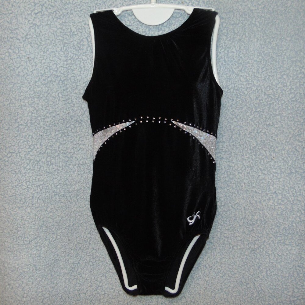 GK Black Velvet Silver Leotard L